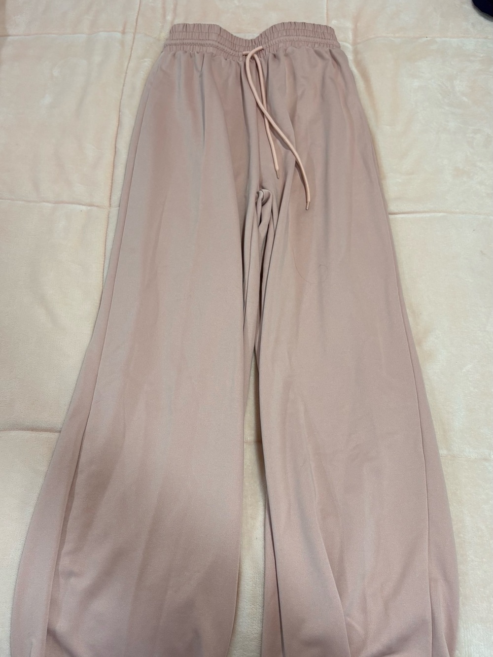 Wide Leg Drawstring Pants in Dusty Rose